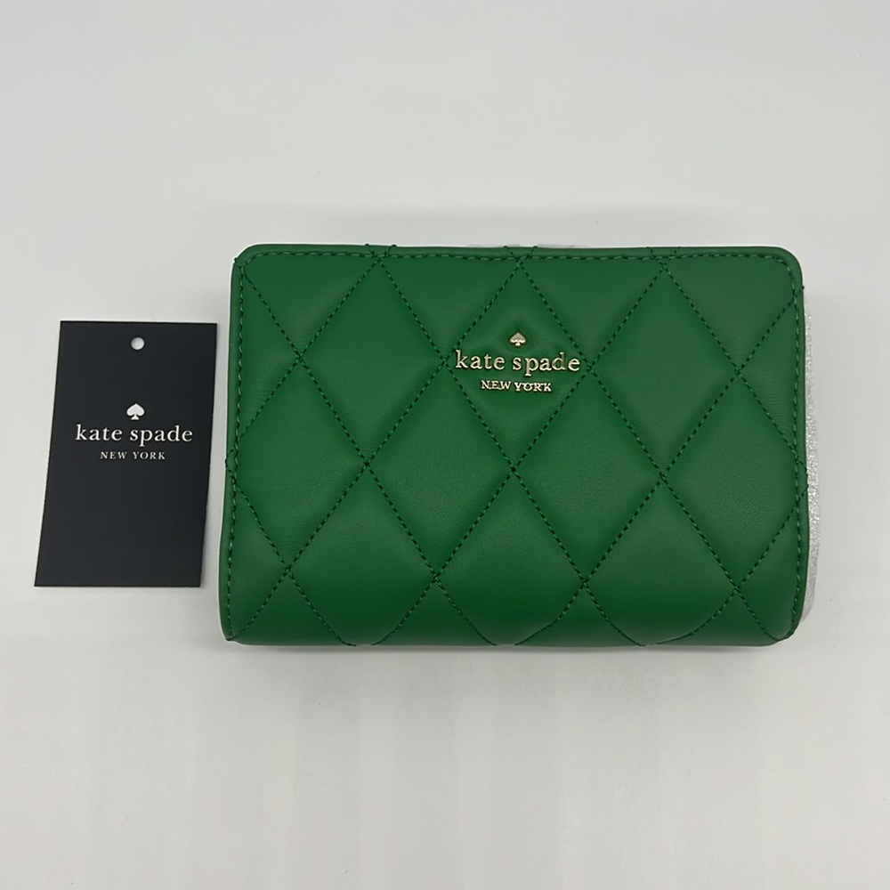 Kate Spade Green Quilted Wallet